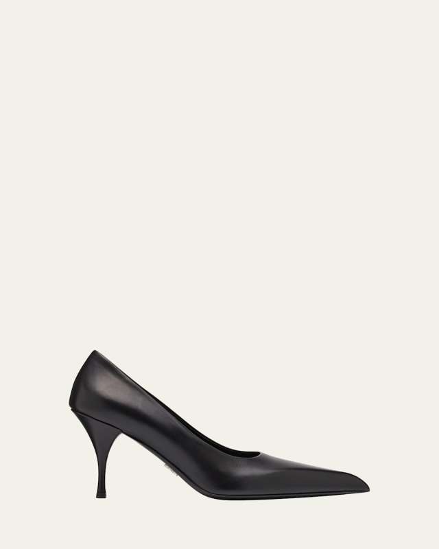 Calfskin Leather Stiletto Pumps